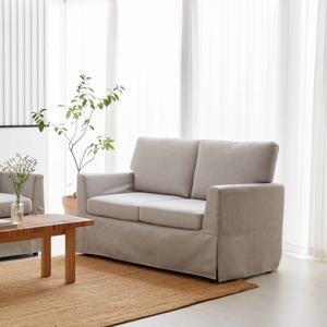 [리퍼]풀커버 워셔블 패브릭 2인 소파 (전체커버 세탁가능)