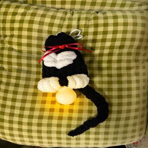 Cozy Cat Lamp  포근한 냥등 - (턱시도/블랙/화이트) 당기는 전구 무드등 조명