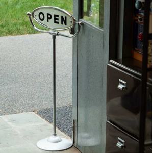 덜튼 오픈 클로즈 스틸 스탠딩 사인