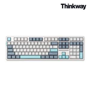 토체프 101 108키 기계식 유무선 키보드 윈터 화이트, 위스테리아 드림축
