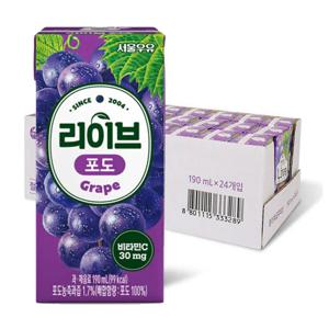 서울우유 리이브 포도 190mlx24개