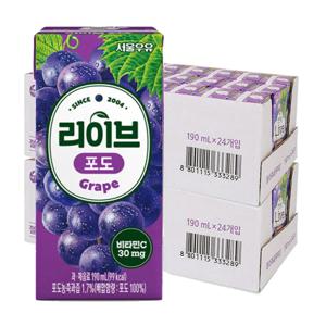 서울우유 리이브 포도 190mlx48개
