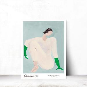 북유럽 추상화 라인드로잉 감성 인테리어 포스터 카페 거실액자 21x26cm