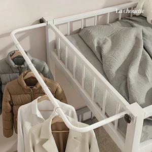 무타공 공간활용 길이조절 침대 걸이형 행거 원룸 기숙사 다용도 옷걸이 퓨어화이트