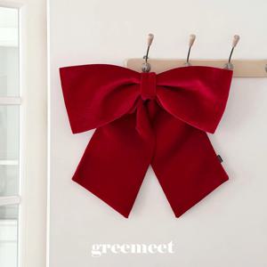 크리스마스 벨벳 도어 리본 장식 소품 대왕리본 현관문 벽 오너먼트