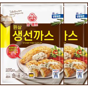 오쉐프 흰살 생선까스 (1200g) x 2봉