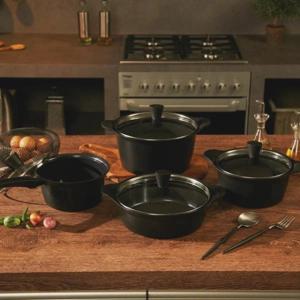 IH 통주물 세라믹 냄비 4종세트 (인덕션 겸용, 18편수+20양수+24전골+24곰솥)