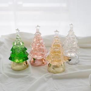 [리퍼]클리어 트리 소 LED 워터볼 무드등 크리스마스 트리 오르골 4color