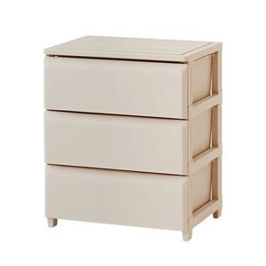데일리 서랍장 L 3단 옷 수납 펜트리 정리함 (베이지)
