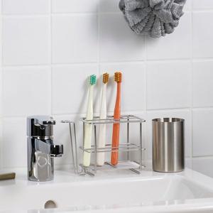 모던 스테인리스 와이어 컵과 칫솔꽂이