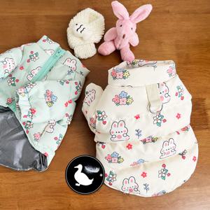 강아지 패딩 덕다운 하네스 티타늄 발열 안감 겨울옷 방한복 S