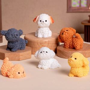 인테리어 피규어 복슬 강아지 오브제 6종 세트 GHD38