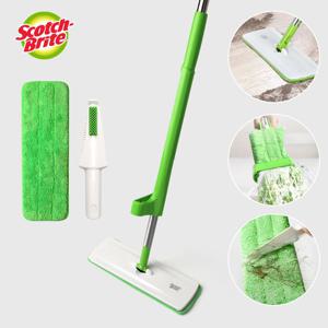 3M 스카치브라이트 핸즈프리 막대걸레 바닥 밀대 극세사패드 세트