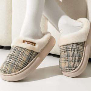 겨울 털 슬리퍼 층간소음 방지 실내 거실 어린이집 간호사 학원 사무실 실내화 2종