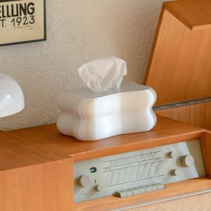 미드센츄리 모던 디자인 오브제 휴지케이스 각티슈 케이스 감성 인테리어 소품 펄 화이트