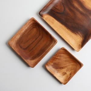 [리퍼] 모어 아카시아 나무 사각 접시 3종