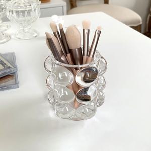 투명유리 연필꽂이 화장품 브러쉬꽂이 정리함