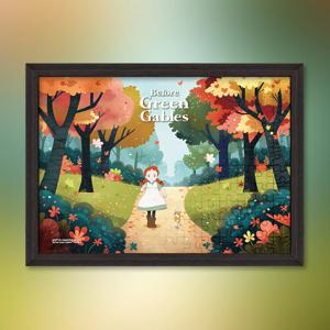 빨강머리 앤 가을길 직소 퍼즐+액자 세트 애니메이션 108피스