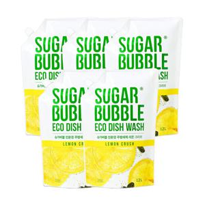 슈가버블 친환경 에코 주방세제 레몬크러쉬 1.2L x5