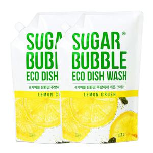 슈가버블 친환경 에코 주방세제 레몬크러쉬 1.2L x2