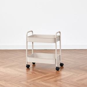 나사없이 쉽게 조립하는 2단 메탈트롤리 베이지