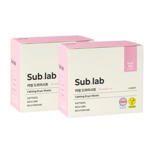 건조기 섬유유연제 카밍 드라이시트 40매X2개 로즈아이리스 개별포장