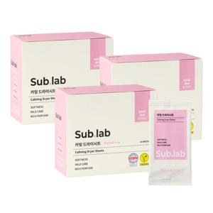 건조기 섬유유연제 카밍 드라이시트 40매X3개 로즈아이리스 개별포장