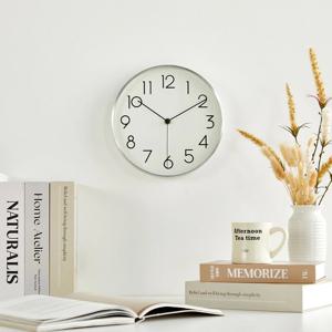 골든타임 벽시계 실버화이트25