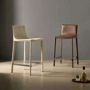 마장가죽 홈바의자 2p 미니멀 모던 고급바의자 바테이블 주방 카페 인테리어용