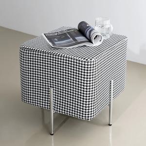 [리퍼] 뉴스퀘어 패브릭 스툴 화장대 의자 사각 보조 간이