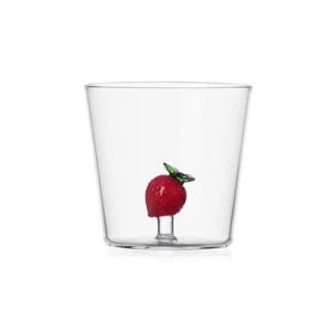 [해외] 유리컵 프루츠앤플라워 텀블러 딸기 2개세트