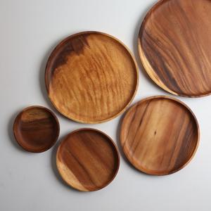 [리퍼] 모어 아카시아 나무 원형 접시 5종