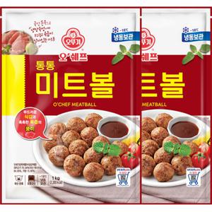 오쉐프 통통 미트볼(돼지고기 70.04) 1kg x 2봉