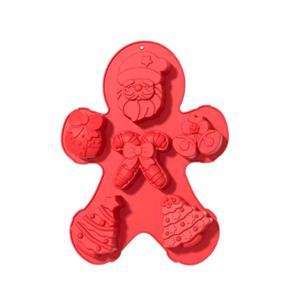 크리스마스 실리콘몰드 산타 6구 초콜렛 양갱 젤리 몰드