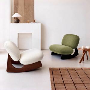 [해외] 원목 흔들의자 1인용 안락의자 수유의자 1인 흔들 의자 암체어