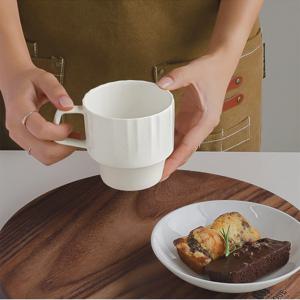 예쁜 도자기 머그컵 4p 세트 화이트 커피잔 컵 신혼 집들이 선물 세라믹 본차이나 머그잔