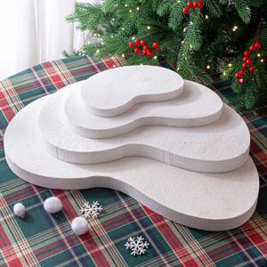 눈내린 스티로폼 받침 1P (반짝이 가루)