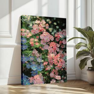 네모필라 플라워 캔버스액자 알루미늄액자 감성 인테리어 핑크 블루 봄꽃 포스터