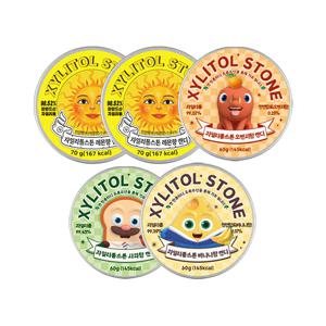 자일리톨스톤 레몬70g*2개+브레드이발소 오렌지향 60g+사과향 60g+바나나향 60g
