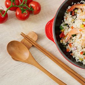 [1+1] 파뷔에 티크 우드 항균 수저세트 (총2세트)