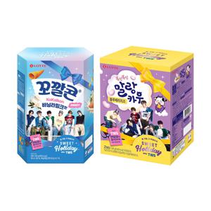 투어스 X 꼬깔콘 바닐라밀크 120gx1개+말랑카우 블루베리치즈 126gx1개