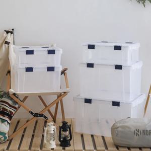 투명 수납 완전밀폐 리빙박스 대용량 수납정리함 4size (버클잠금)