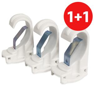 1+1 커튼브라켓 라이프 (화이트25mm) K347 커텐봉 링