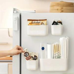냉장고 자석 선반 수납함 바구니 정리함 보관함 주방 현관문 마스크 벽걸이 수납 소품 월포켓