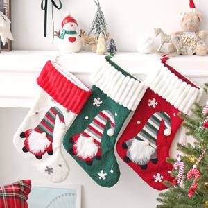 크리스마스 대형 양말주머니 장식 (3colors)