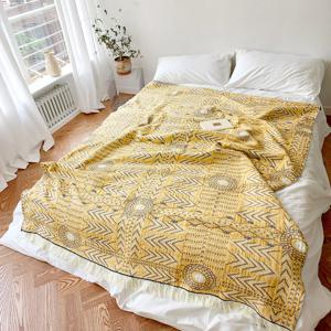 옐로우 보해미안 술 에스닉 거즈 대형 담요 150x200 여름이불