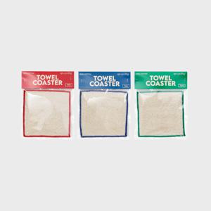 타월 코스터 - 3P 세트(레드, 블루, 그린)