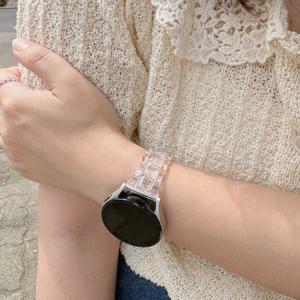 갤럭시 워치 7 6 5 4 호환 FE 액티브 1 2 오로라 투명 메탈 여름 스트랩