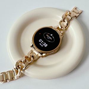 세트 갤럭시 워치 6 5 4 체인 브레이슬릿 메탈 스트랩 유광 케이스