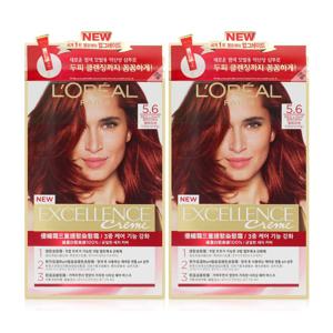 염색약 엑셀랑스 크림 5.6 레드브라운 2개